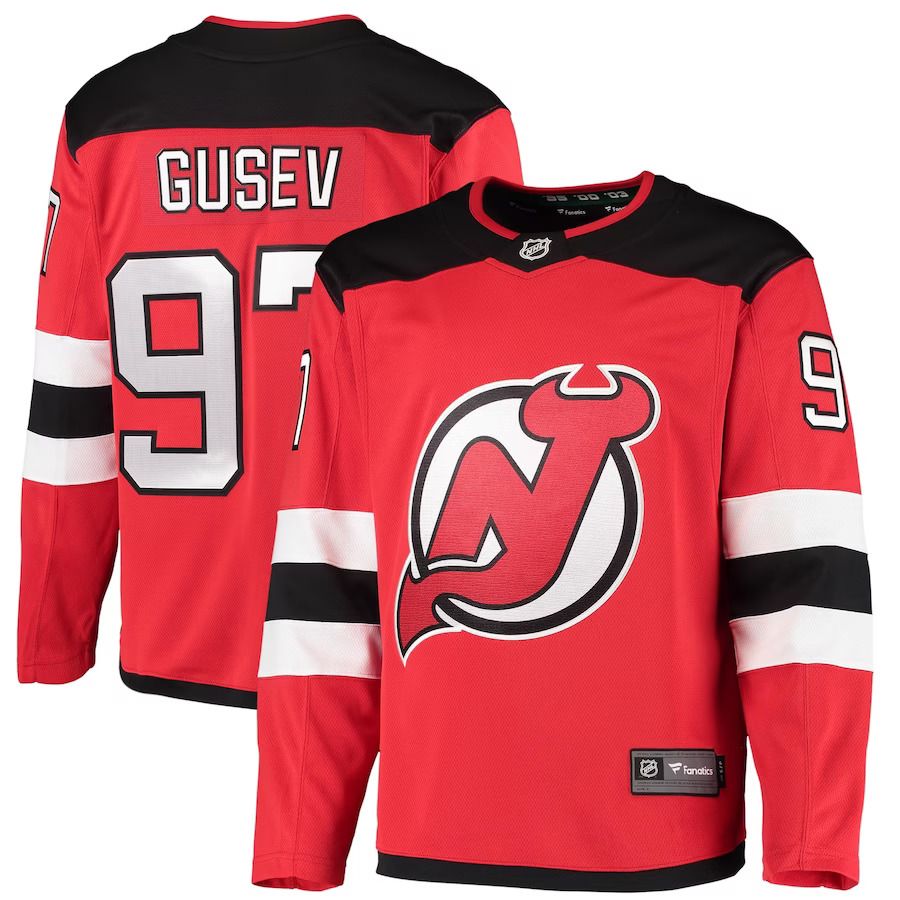 Men New Jersey Devils #97 Nikita Gusev Fanatics Branded Red Home Breakaway Player NHL Jersey->new jersey devils->NHL Jersey